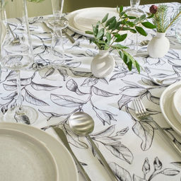 Скатерть Доляна Plant leaves 146х220 см, 100% хл, рогожка 164 г/м2  фото 7