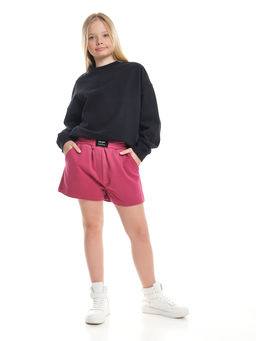 Шорты для девочки подростковые 22-7630 св.серый меланж - Mini maxi фото 21