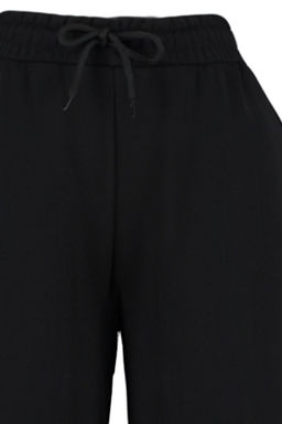 Siyah Kal?n Extra Wide Leg Yuksek Bel Orme Esofman Alt? Pantolon TWOAW24EA00043 - Trendyolmilla фото 7