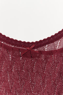 CHUNKY KNIT STRAPPY TOP - Zara фото 6