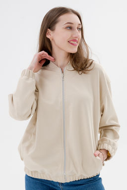 Бомбер из коттон фита песочный макси - Амадэль фото 10