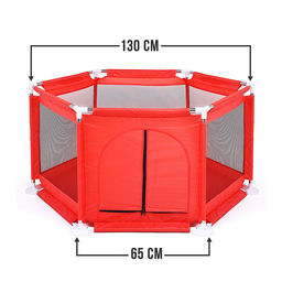 Манеж детский  шестигранный (113*130*65) цвет красный