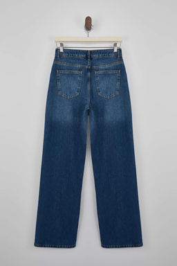 Mavi DOKUMLU Yuksek Bel %100 Pamuk Wide Leg Jeans TWOSS26JE00114 - Trendyolmilla фото 2