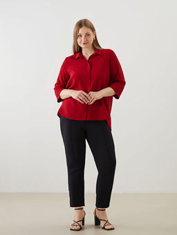 Beli Lastikli Keten G?r?n?ml? Kad?n Pantolon