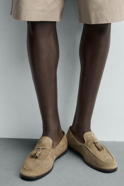 MOCAS?N PIEL BORLAS / Gris Topo