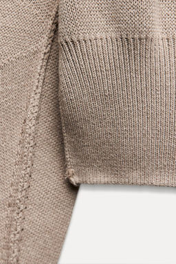 PLAIN KNIT SWEATER WITH VOLUMINOUS SLEEVES - Zara фото 7