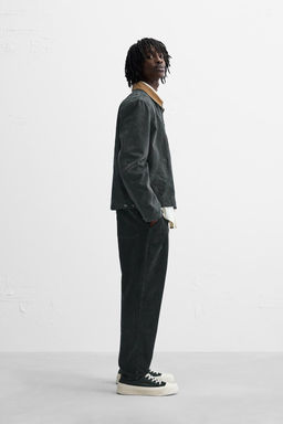 CORDUROY CARROT FIT TROUSERS - Zara фото 4