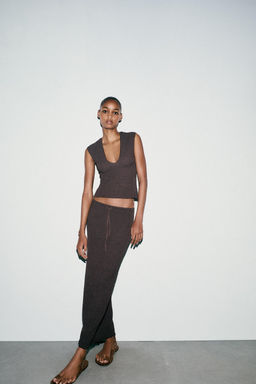 TEXTURED MIDI SKIRT - Zara фото 13