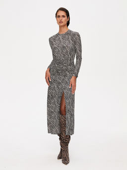 Платье с принтом зебра 422.050097/Черный