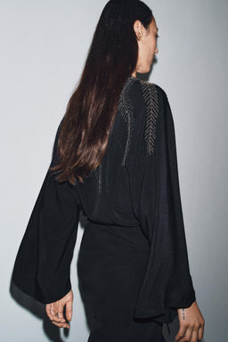 ZW COLLECTION BEADED EMBROIDERED DRESS