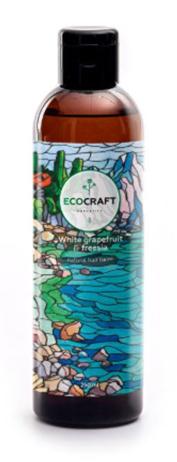 Натуральный бальзам для волос "Биоламинирование и суперблеск" "White grapefruit and freesia" Белый грейпфрут и фрезия