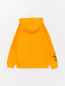 Bask?l? Uzun Kollu K?z ?ocuk Hoodie - Waikiki фото 3