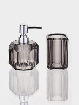 Набор для ванной «Блэк», 3 предмета, дозатор, стакан, мыльница