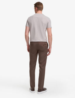 Kahverengi Slim Fit Klasik Jogger Pantolon