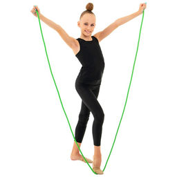 Скакалка гимнастическая Grace Dance, 3 м, цвет зелёный  фото 4