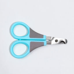 Ножницы-когтерезы изогнутые, отверстие 7 мм, голубые с серым - Пижон фото 5
