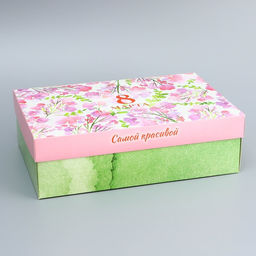 Цена за 5 шт. Коробка подарочная складная 8 Марта, 30?20?9 см