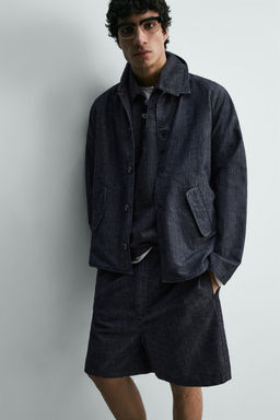 SOBRECAMISA DENIM RELAXED FIT / Azul / ?ndigo - Zara фото 6