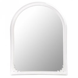 Зеркало настенное 495х390мм пластмассовая рама, белый (Баш)