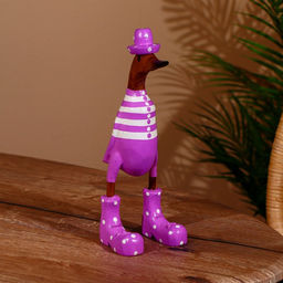 Сувенир «Утка в сиреневом», 27 см, дерево