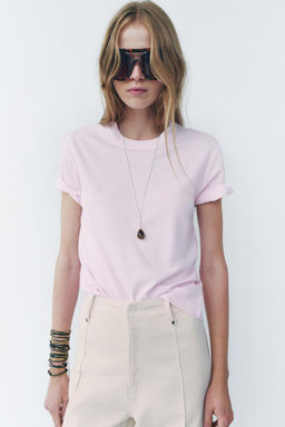 BASIC COTTON T-SHIRT - Zara фото 27