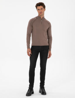 Vizon Slim Fit Dik Yaka Fermuarl_ Triko Kazak - Pierre cardin фото 4