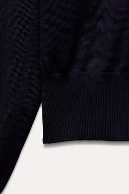 FINE KNIT SWEATER WITH CONTRAST BOW - Zara фото 7