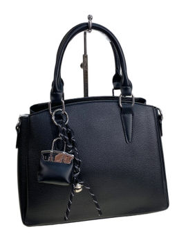 Женская сумка из искусственной кожи, цвет черный