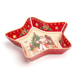 БЛЮДО-ЗВЕЗДА LEFARD ДЕД МОРОЗ 28*28*5 СМ КРАСНОЕ (КОР=8ШТ.)  фото 6