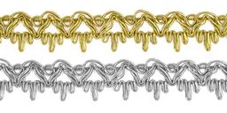 Gamma MTR-14 тесьма декоративная 16 мм 22.5 м  0.5 м под серебро  фото 3