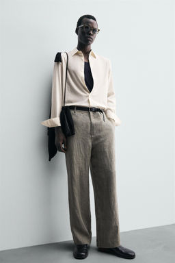 STRIPED COTTON-VISCOSE SHIRT - Zara фото 15