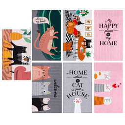 Кухонные полотенца кухонных «Доляна» Cats 35×60 см, 7 шт., хлопок 100%