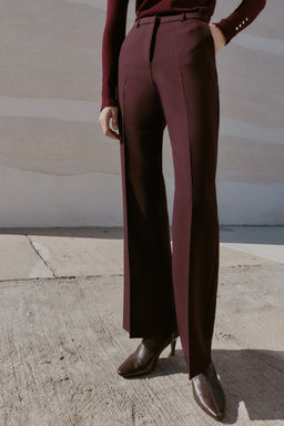 HIGH-WAIST STRAIGHT-LEG TROUSERS - Zara фото 9