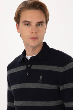 Erkek Regular Fit Polo Yaka Lacivert Kazak - U.s. polo assn фото 9