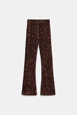 FLARE VELVET SEQUIN LEGGINGS - Zara фото 7