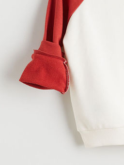 Bask?l? Erkek ?ocuk Sweatshirt