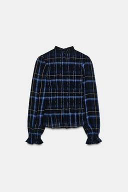 SMOCKED CHECK TOP