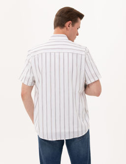 Lacivert Comfort Fit K_sa Kollu G_mlek