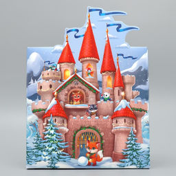 Коробка складная С Новым годом!, замок, 25 х 25 х 10 см - Дарите счастье фото 3