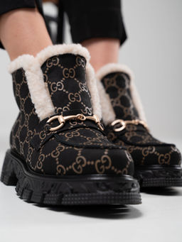 Ботинки EDART 307. PODYUM141 bl. черный гуччи/шерсть - Ed'art фото 2