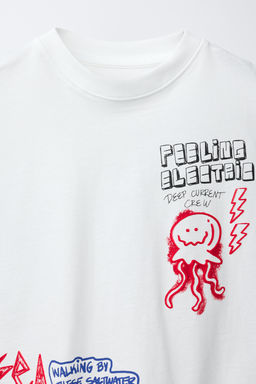 CAMISETA ESTAMPADO / Blanco - Zara фото 3