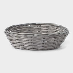 Корзинка для фруктов и хлеба Доляна Плуг, 18135 см, пластик, плетёная, серая  фото 3