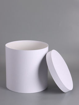 Шляпная подарочная коробка, белая, 30×30 см