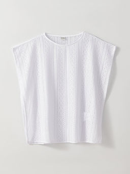 Bisiklet Yaka Kendinden Desenli K?z ?ocuk Pareo