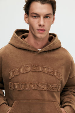 Sudadera con efecto lavado Oversized Fit - H&m фото 6