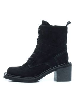 04-E21W-2B BLACK Ботинки зимние женские (натуральная замша, натуральный мех) - Фабричный китай фото 12