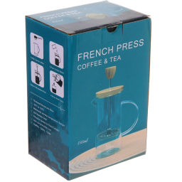 Френч-пресс 350мл "Хай-Тек" с бамбуковой крышкой
