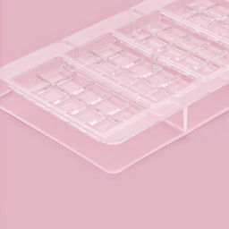 Форма для шоколада Плитки с сердцами, 20?12?2.5 см, 4 ячейки 8.5?4.2?0.7 см, прозрачная