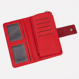 Кошелёк на кнопке, цвет красный - Simaland фото 3