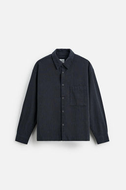STRIPED DENIM SHIRT - Zara фото 6